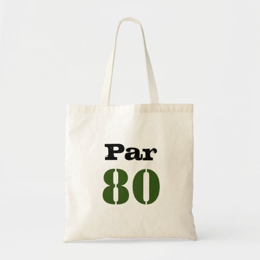 ゴルフパー80歳の誕生日と数 トートバッグ (正面)
