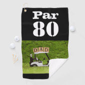 ゴルフパー80歳80歳のゴルファーの誕生日パパ ゴルフタオル (インサイチュ)