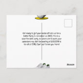 ゴルフパーTゴルファーのパーティーは日付を保存 ポストカード (裏面)