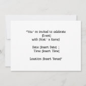 ゴルフパーTeeパーティー30th誕生日ゴルファーへ 招待状 (裏面)