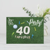 ゴルフパーTeeパーティー40th誕生日ゴルファーへ 招待状 (スタンド正面)