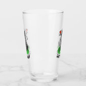 ゴルフパ遊グのゴルフ(黒)可愛いドおもしろいッグ タンブラーグラス (左)