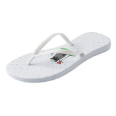 ゴルフパ遊グのゴルフ(黒)可愛いドおもしろいッグ ビーチサンダル (アングル)