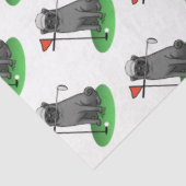 ゴルフパ遊グのゴルフ(黒)可愛いドおもしろいッグ 薄葉紙 (詳細)