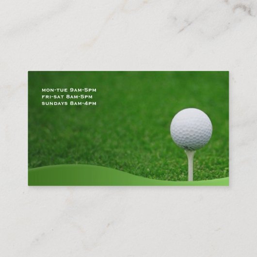 ゴルフビジネスカード 名刺 (裏面)