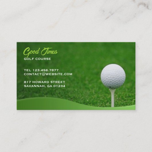 ゴルフビジネスカード 名刺 (正面)