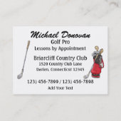 ゴルフビジネスカード – SRF 名刺 (裏面)