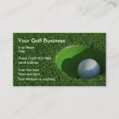 ゴルフビジネスカーモダンド丸いコーナー 名刺 (正面)