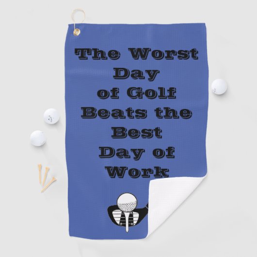 ゴルフビートの最最高の悪の日-仕事の日おもしろい- ゴルフタオル (インサイチュ)