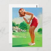 ゴルフピンアップ ポストカード (正面/裏面)