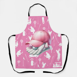 ゴルフピンクのテーマ エプロン