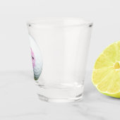 ゴルフピンクショットパーソナライズされたガアーガイルラス ショットグラス (右)