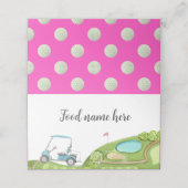 ゴルフピンクテント座席表誕生日ベビーシャワー プレイスカード (外部開封)