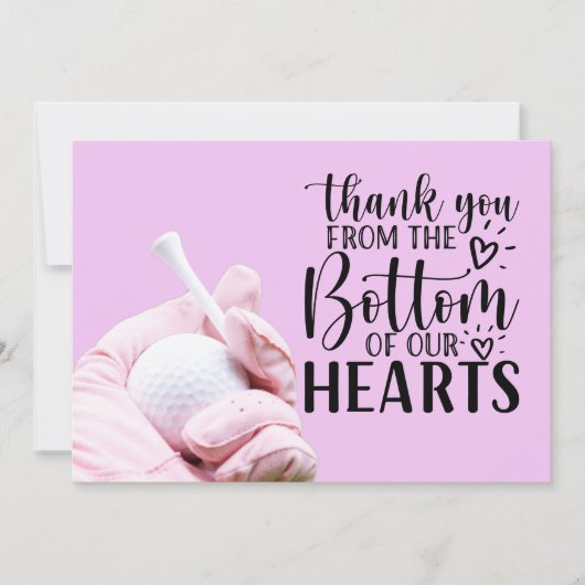 ゴルフピンクフェアウェイズ：レディのためのサンキューカード サンキューカード (正面)