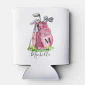 ゴルフピンクモノグラム 缶クーラー (裏面)