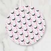 ゴルフピンクレ名門私立校風のディースゴルフボールティーおもしろい フェイバータグ (正面)