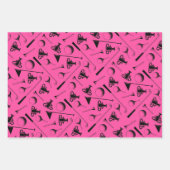 ゴルフピンクレ名門私立校風のディースゴルフボールティーズ ラッピングペーパーシート (正面3)