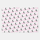 ゴルフピンクレ名門私立校風のディースゴルフボールティーズ ラッピングペーパーシート (正面)
