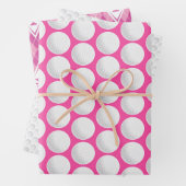 ゴルフピンクレ名門私立校風のディースゴルフボールトロフィーおもしろい ラッピングペーパーシート (インサイチュ)