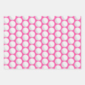 ゴルフピンクレ名門私立校風のディースゴルフボールトロフィーおもしろい ラッピングペーパーシート (正面)