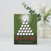 ゴルフファミリークリスマスデザイン シーズンポストカード (スタンド正面)