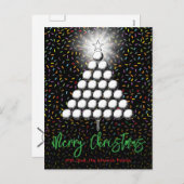 ゴルフファミリークリスマスデザイン シーズンポストカード (正面/裏面)