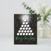 ゴルフファミリークリスマスデザイン シーズンポストカード (スタンド正面)