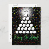 ゴルフファミリークリスマスデザイン シーズンポストカード (正面/裏面)