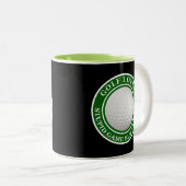 ゴルフファンのためのおもしろいなギフト ツートーンマグカップ (正面右)