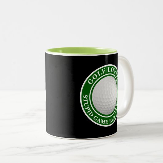 ゴルフファンのためのおもしろいなギフト ツートーンマグカップ (正面右)