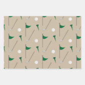 ゴルフファンギフト，ゴルフギフト，スポーツ愛好家パターン ラッピングペーパーシート (正面3)