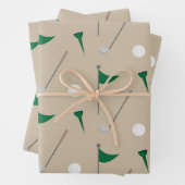 ゴルフファンギフト，ゴルフギフト，スポーツ愛好家パターン ラッピングペーパーシート (インサイチュ)