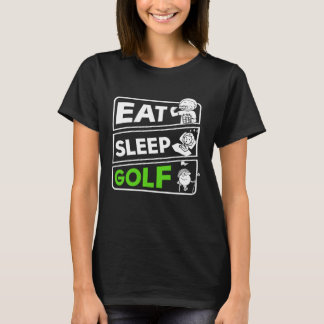 ゴルフファントップ。食べ眠る。アイディアパパ，グランド Tシャツ