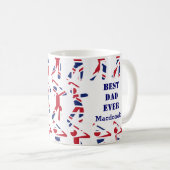 ゴルフファン最高のパパユニオパーソナライズされたンジャック コーヒーマグカップ (正面右)
