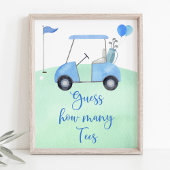 ゴルフファースト誕生日パー – ティー推測ゲーム数 ポスター