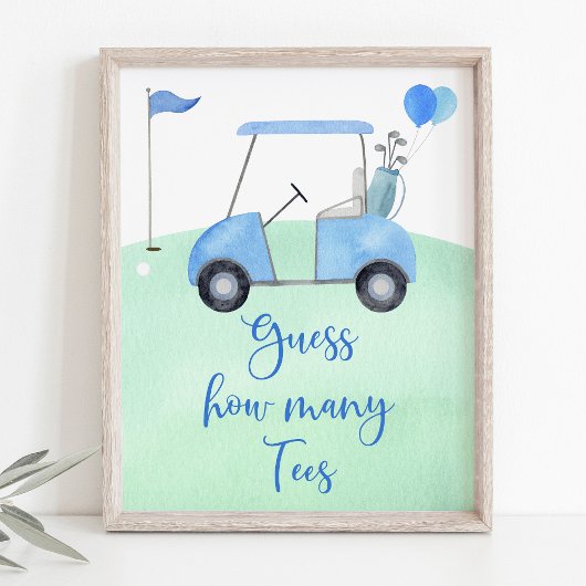 ゴルフファースト誕生日パー – ティー推測ゲーム数 ポスター