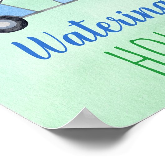 ゴルフファースト誕生日パー – ティー水遣いホールサイン ポスター (角)