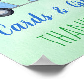 ゴルフファースト誕生日パーTeeカード&ギフトサイン ポスター (角)