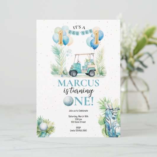 ゴルフファースト誕生日招待状 招待状 (スタンド正面)