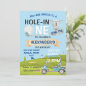 ゴルフファースト1歳の誕生日パーティー 招待状 (スタンド正面)