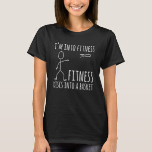 ゴルフフィットネスディスクをバスケットに入れる Tシャツ