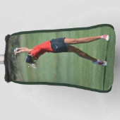 ゴルフフィールドパターゴルフヘッドカバーを振る女性 ゴルフヘッドカバー (正面)