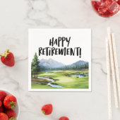 ゴルフフェアウェイ別れ：グリーンでの退職 スタンダードカクテルナプキン (インサイチュ)