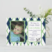 ゴルフフォアーガイル柄のト招待状 招待状 (スタンド正面)