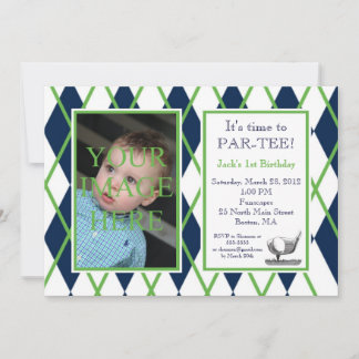 ゴルフフォアーガイル柄のト招待状 招待状