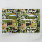 ゴルフフォトコラージュおもしろいビッグ誕生日 カード (内部)