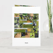 ゴルフフォトコラージュおもしろい誕生日 カード (裏面)