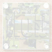 ゴルフフォトコラージュ、 ガラスコースター (裏面)