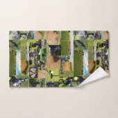 ゴルフフォトコラージュ、 バスタオルセット (ハンドタオル)