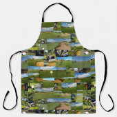 ゴルフフォトコラージュ、フルプリントエプロン エプロン (正面)